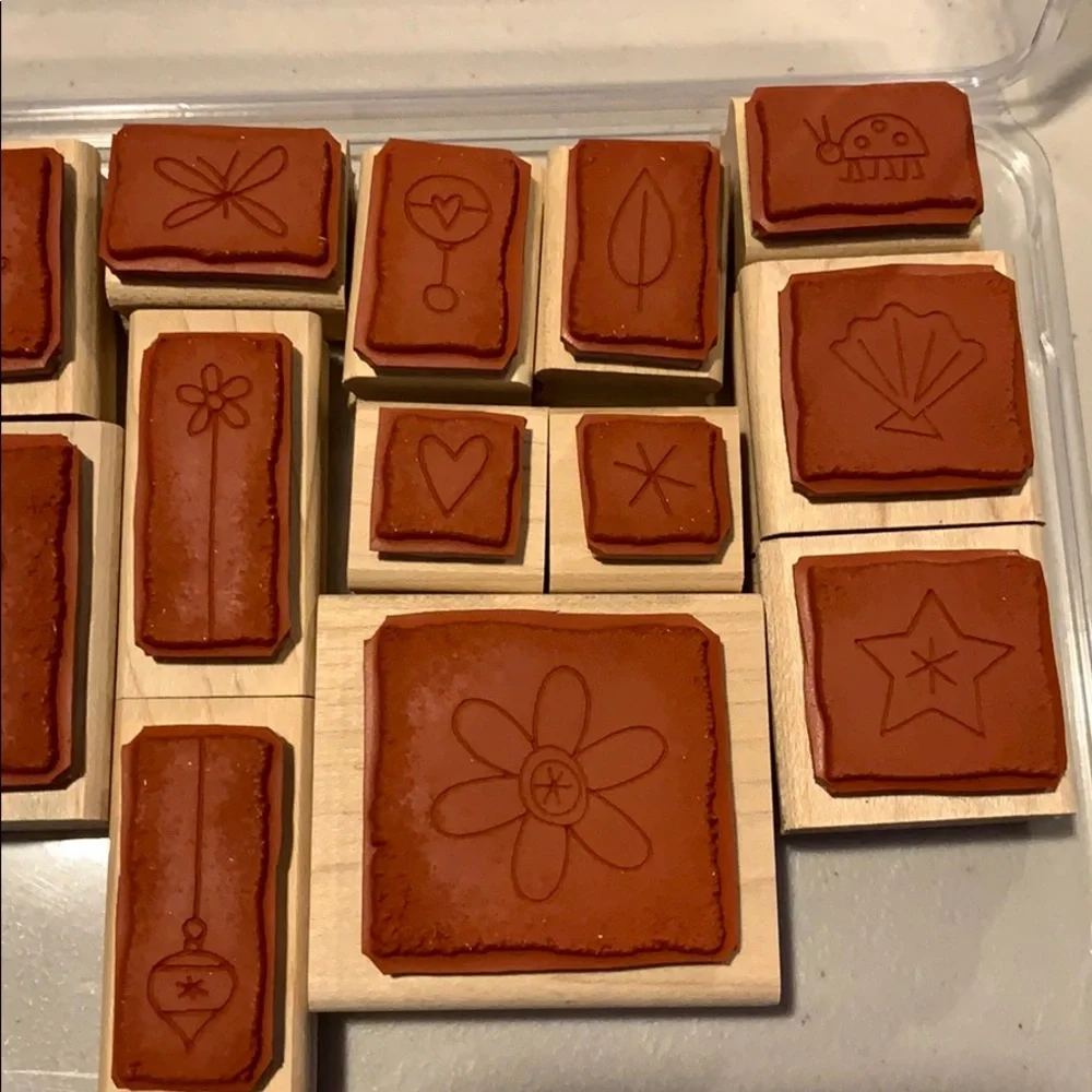 🎭 3/$25 - Stipple Celebrations wood stamp set